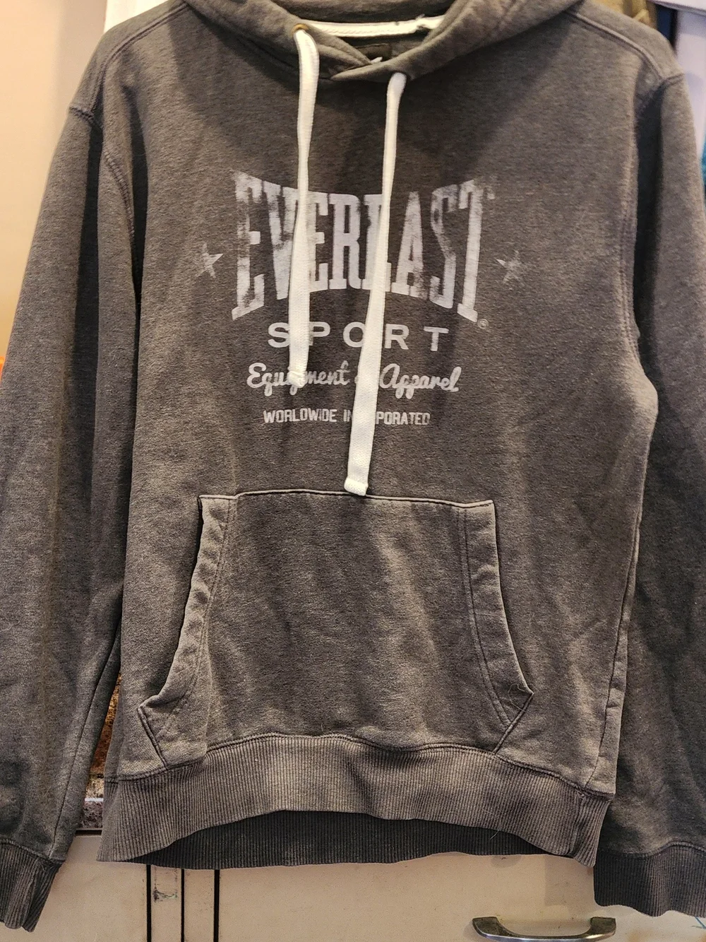 Everlast Men's Gray Pullover Hoodie Sweatshirt